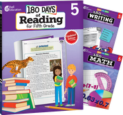 180 Days of Reading, Writing and Math Grade 5: 3-Book Set