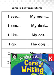Writing Lesson: Using Sentence Stems Level K