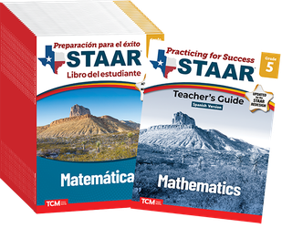 Practicing for Success: STAAR Mathematics Grade 5 25-Pack (Spanish Version)