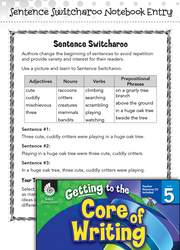 Writing Lesson: Sentence Beginnings Switcharoo Level 5