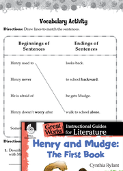 Henry and Mudge: The First Book Vocabulary Activities