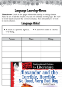 Alexander and the Terrible, Horrible: Language Learning Activities