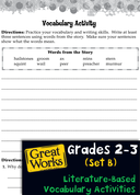 Literature-Based Vocabulary Activities Set B: Grades 2-3