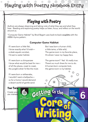 Writing Lesson: Playing with Poetry Level 6