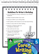Writing Lesson: Guidelines for Writer's Workshop Level 5