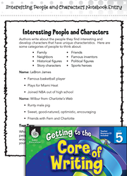 Writing Lesson: Interesting People and Characters Level 5