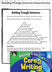 Writing Lesson: Building Triangle Sentences Level 4