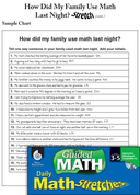 Guided Math Stretch: How Did My Family Use Math Last Night? Grades 3-5