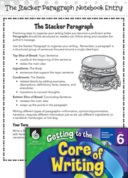 Writing Lesson: The Stacker Paragraph Level 6