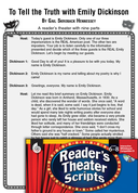 Emily Dickinson: Reader's Theater Script and Lesson
