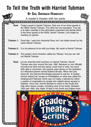 Harriet Tubman: Reader's Theater Script and Lesson