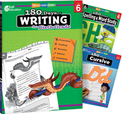 180 Days Writing, Spelling, & Cursive Grade 6: 3-Book Set