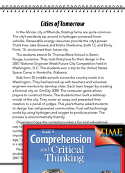 Test Prep Level 4: Cities of Tomorrow Comprehension and Critical Thinking
