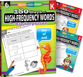 180 Days of High Frequency Words for K-2, 3-Book Set