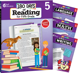 180 Days Reading, Math, Writing, & Language Grade 5: 4-Book Set
