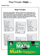 Guided Math Stretch: Pythagorean Theorem: Magic Triangles Grades 6-8
