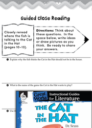 The Cat in the Hat Close Reading and Text-Dependent Questions