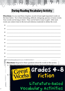 Literature-Based Vocabulary Activities Fiction: Grades 4-8