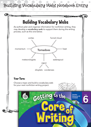 Writing Lesson: Building Vocabulary Webs Level 6