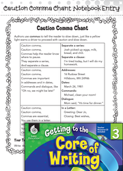 Writing Lesson: Caution Comma Chant Level 3