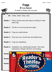 Frogs: Reader's Theater Script and Lesson