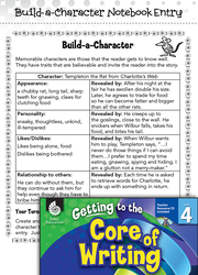 Writing Lesson: Build-a-Character Level 4