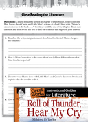 Roll of Thunder, Hear My Cry Close Reading and Text-Dependent Questions