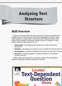 Leveled Text-Dependent Question Stems: Analyzing Text Structure