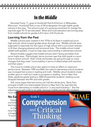 Test Prep Level 6: In the Middle Comprehension and Critical Thinking