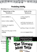 The Stories Julian Tells Vocabulary Activities