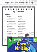 Writing Lesson: My Expert List of Ideas Level 3