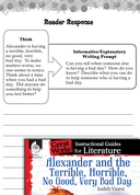 Alexander and the Terrible, Horrible: Reader Response Writing Prompts
