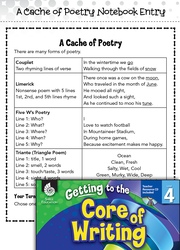 Writing Lesson: A Cache of Poetry Level 4