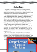 Test Prep Level 4: On the Money Comprehension and Critical Thinking