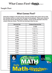 Guided Math Stretch: Comparing and Ordering: What Comes First? Grades 3-5