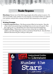 Number the Stars Reader Response Writing Prompts