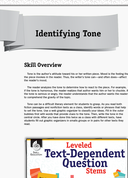 Leveled Text-Dependent Question Stems: Identifying Tone
