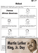 Martin Luther King, Jr. Activities: Minibook of Famous African Americans