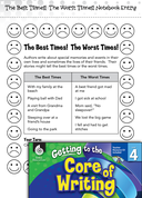 Writing Lesson: Writing about the Best Times and Worst Times! Level 4