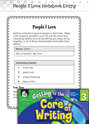 Writing Lesson: People We Love Ideas Level 3