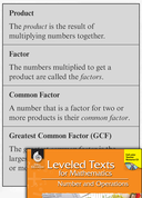 Leveled Texts: Factors and Multiples