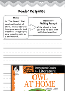 Owl at Home Reader Response Writing Prompts