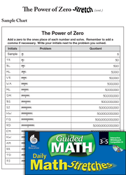 Guided Math Stretch: Numerical Patterns: The Power of Zero Grades 3-5