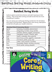Writing Lesson: Banished, Boring Words Level 3