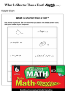 Guided Math Stretch: What Is Shorter Than a Foot? Grades K-2