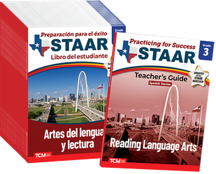 Practicing for Success: STAAR Reading Language Arts Grade 3 25-Pack (Spanish Version)