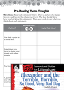 Alexander and the Terrible, Horrible: Pre-Reading Activities