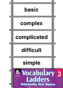 Vocabulary Ladder for Level of Difficulty
