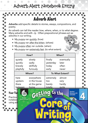 Writing Lesson: Adverb Alert Level 4
