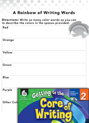 Writing Lesson: Using Vibrant Color Words Level 2